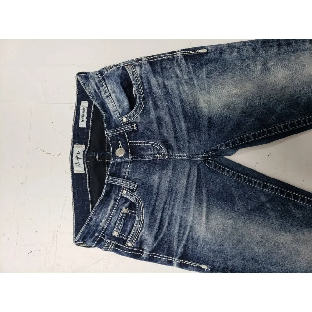 Daytrip Scorpio Skinny Jeans Size 26R Medium Wash Whiskers Skinny Re Owned